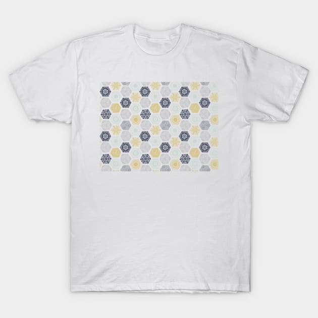 Geometric Hexagon Pattern T-Shirt by LThomasDesigns